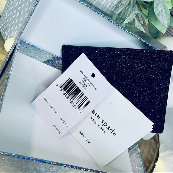 Kate Spade Lola Glitter Cardholder Gift Box Set - Picture 6 of 6